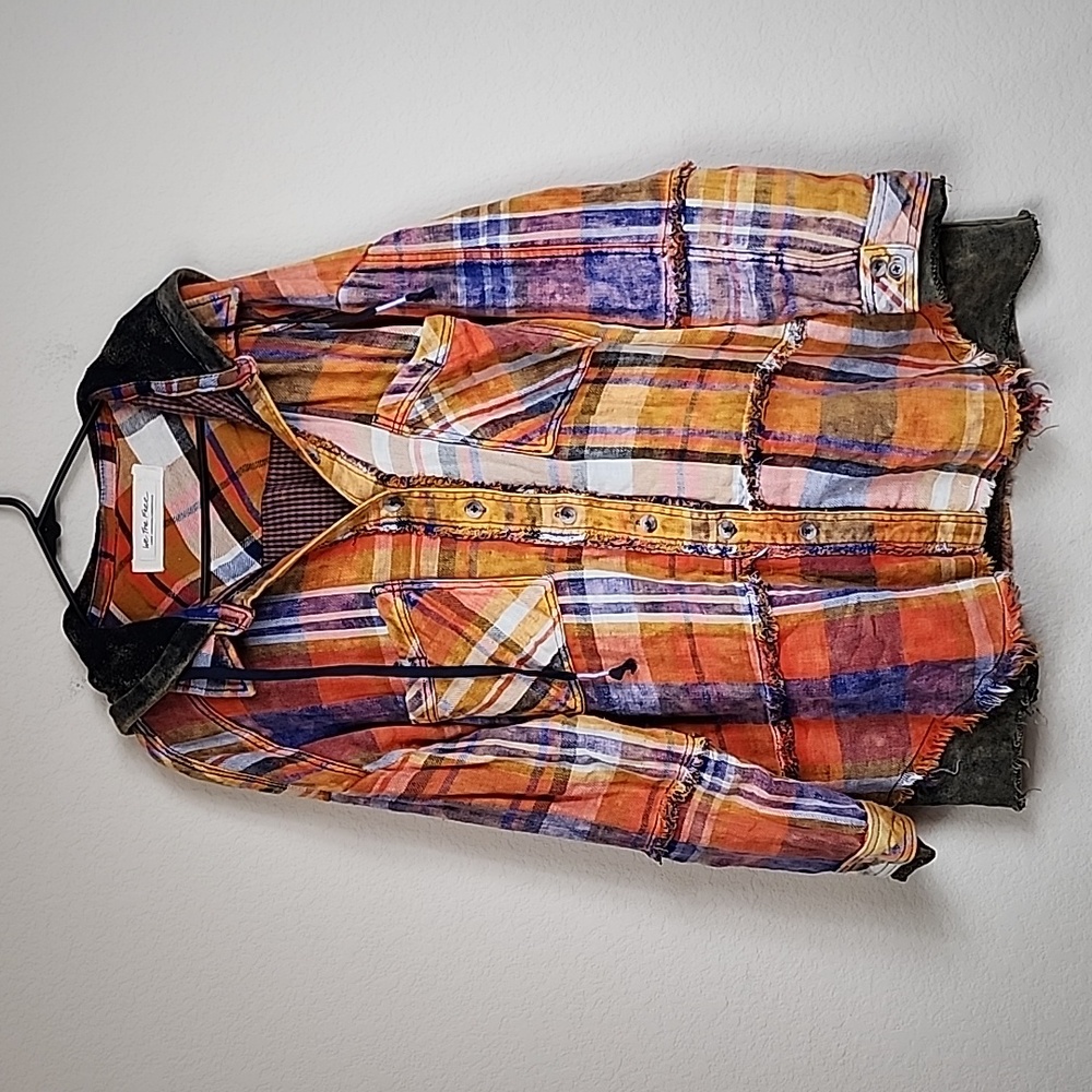 Free People Boho Plaid Jacket